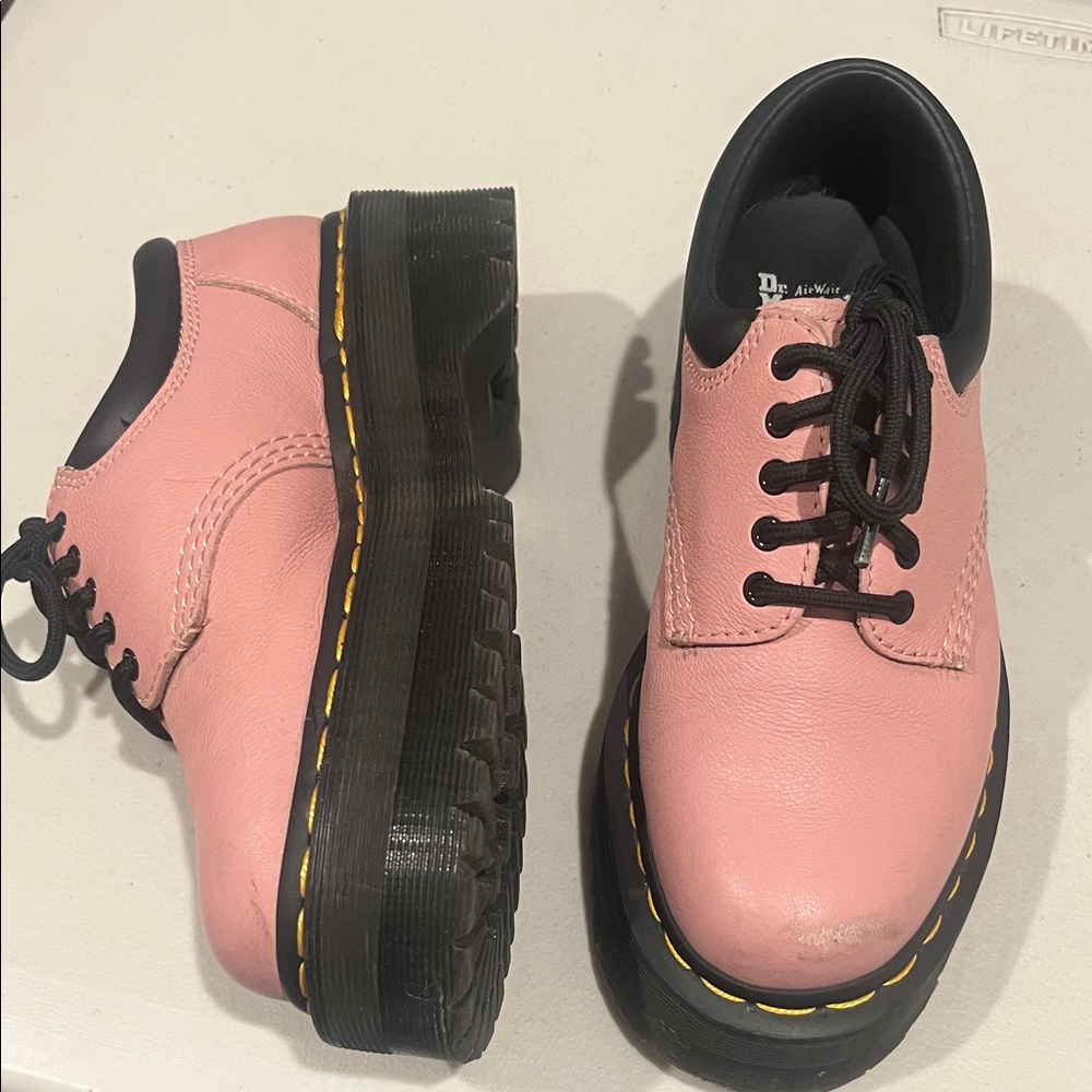 Dr. Martens Pink Platform Shoes - Picture 2 of 5